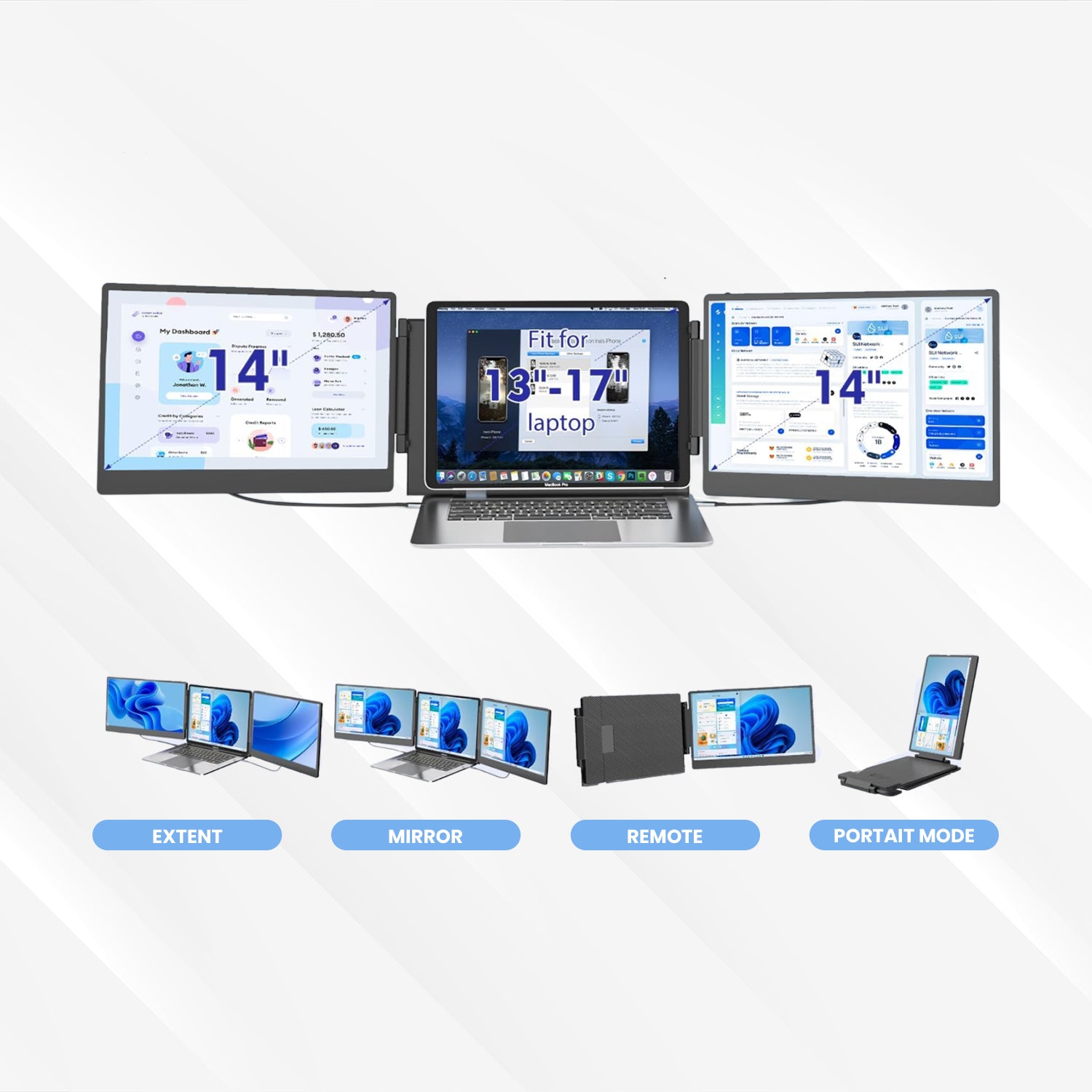 NomadixPro™ S3 Laptop Monitor Extender